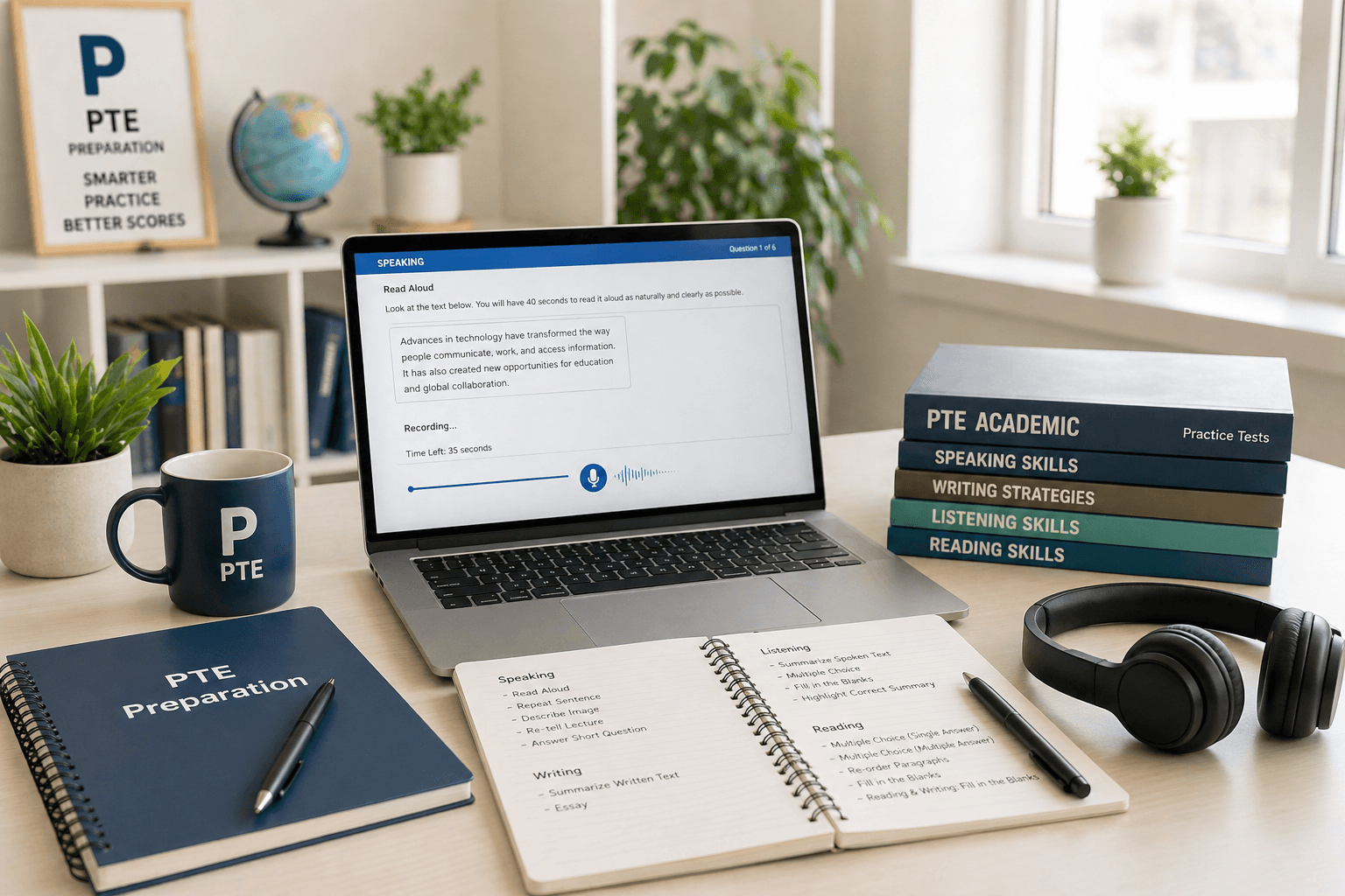 PTE preparation coaching